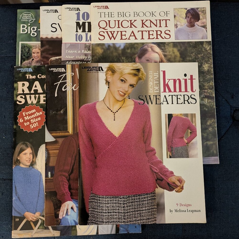 Lot of Vintage Knitting Books
